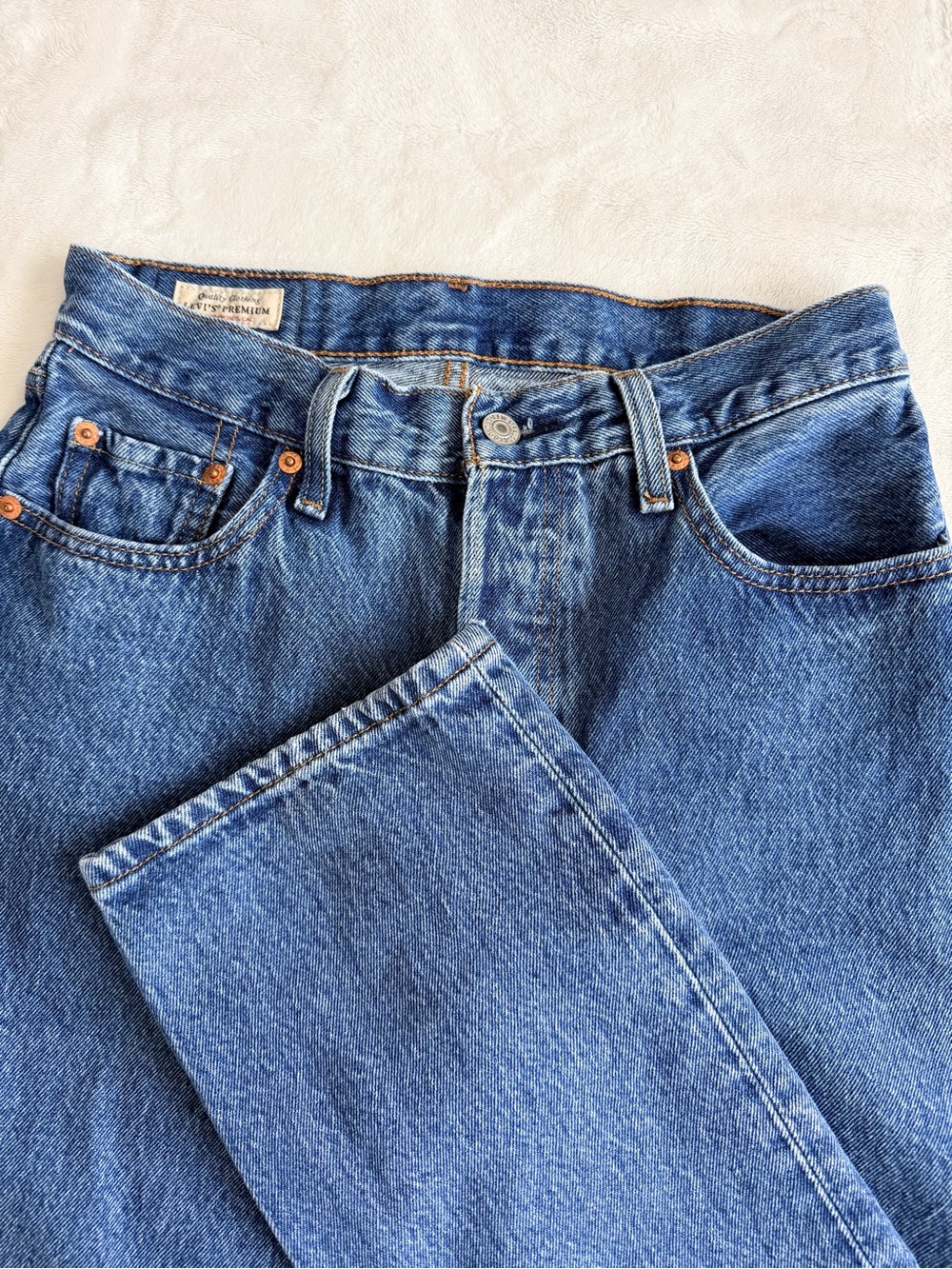 Levi's Big E 501s Blue Denim Jeans Size 25x30